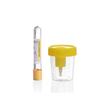 Хорошая цена Disposable Urine Cup with Needle Vacuum Urine Specimen Collection Cup 60ml 90ml 100ml 120ml with Needle онлайн