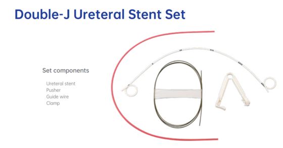 Хорошая цена Medical-Grade Double J Ureteral Stent Set – Class II PVC with 22mm-26mm Length for Optimal Urinary Healing онлайн