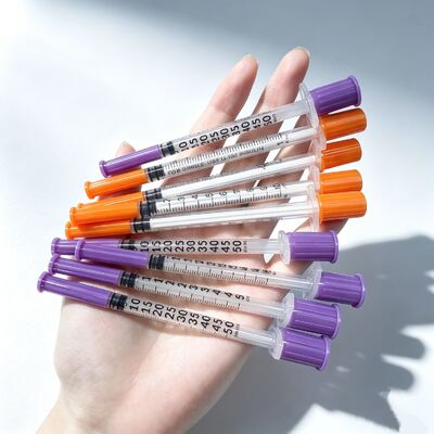 Хорошая цена Одноразовый инсулиновый шприц 0,5cc 1cc Медицинский этральный тонкостенный инсулиновый шприц с индивидуальным цветом Онлайн